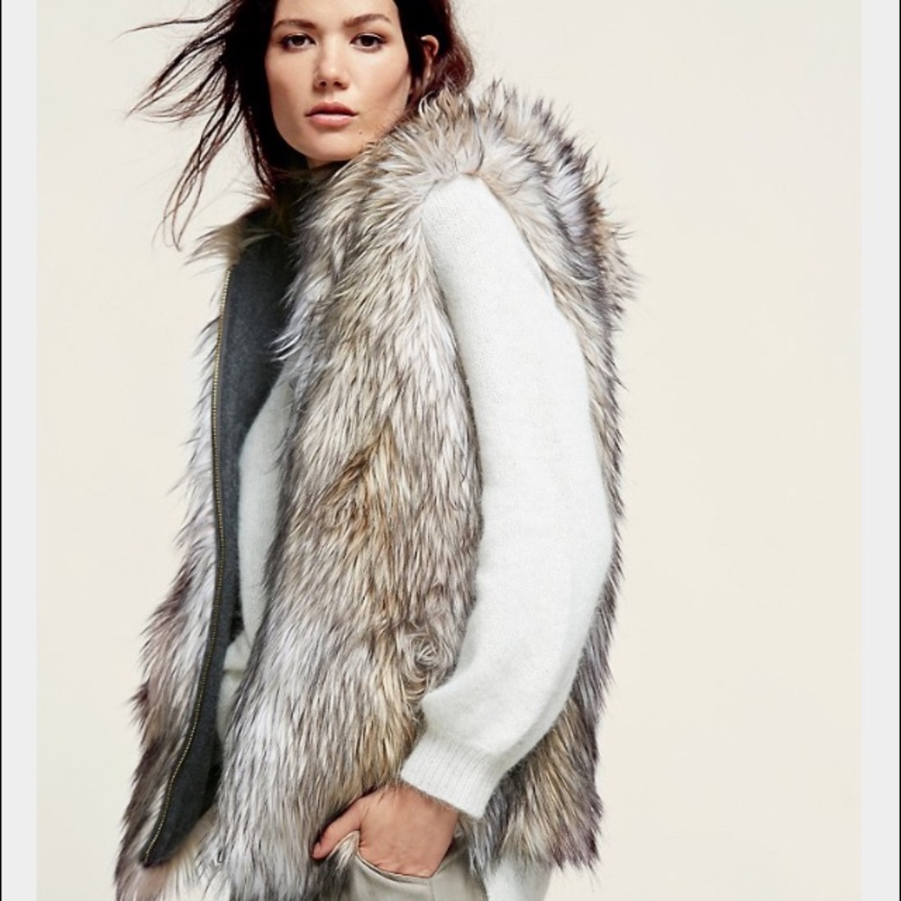 FREE PEOPLE REVERSIBLE FUR VEST